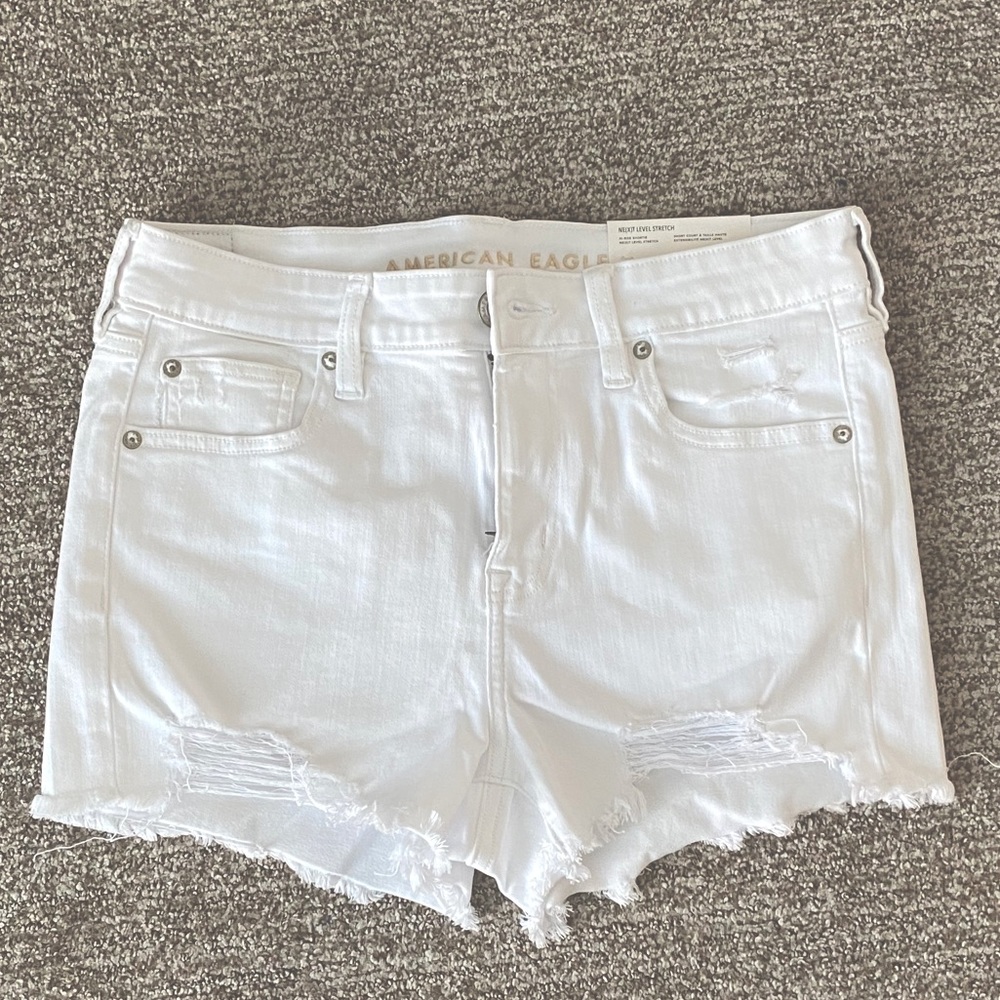 White Hi Rise Short